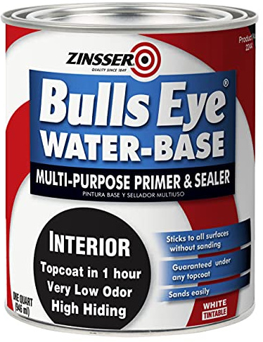 Zinsser 02244 Bulls Eye Water-Base Primer and Sealer, Quart, White