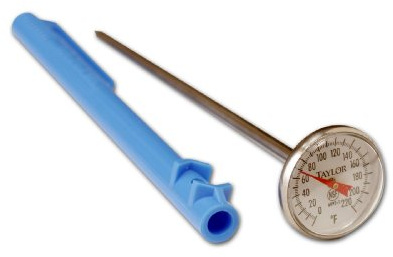 Taylor Standard Grade Thermometer (1-Inch Dial),Silver