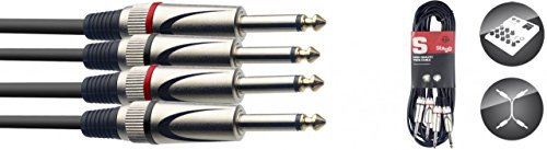 Stagg STC10P 10 m 6.3 mm 1/4-Inch TS Mono Twin Cable