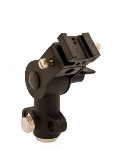Flexibler Halter für Aufsteckblitzgeräte mit Aufnahme für Studioschirme und Standardgewindeaufnahme 1/4 (3/8 Zoll)