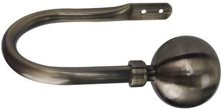 New Pair Of Ball End Antique Brass Holdbacks By Umlout ®