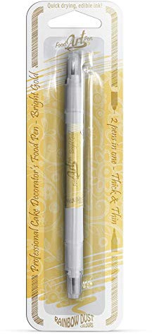 Rainbow Dust Professional Food Ink Pen - Bright Gold