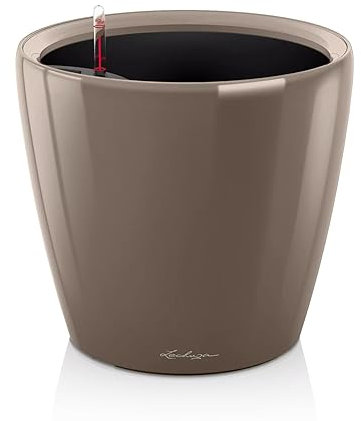 LECHUZA CLASSICO Premium LS 50 taupe hochglanz 16105, 49.5x49.5x46.5 cm