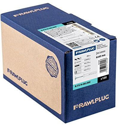 RAWLPLUG Vernis à ongles Cheville Lot de 1, R N 06l060