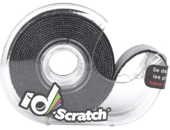 ID-Scratch Cinta autoadhesiva precortada, negro, 3700820000002