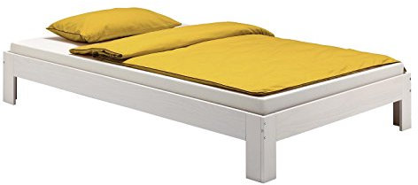 IDIMEX Futonbett Einzelbett Thomas 100 x 200 cm Kiefer massiv weiß lackiert