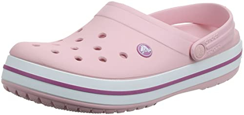 Crocs Unisex-Adult Crocband Clog, Pearl Pink/Wild Orchid, 12 Women 10 Men US