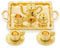 Odoria Miniature 1/12 Service a Thé 8Pcs Accessoire Maison de Poupée, Doré