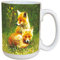 Tree-Free Greetings Menno Schaefer 46123 - Tazza in ceramica con manico a forma di volpi, 450 ml