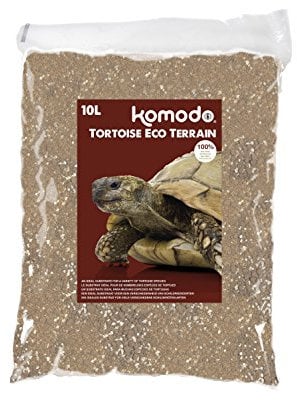 Komodo Tortoise Eco Terrain Terreno & Sand Mix Substrato Naturale incoraggia Scavare e Scavare Habitat Accessorio – 10L