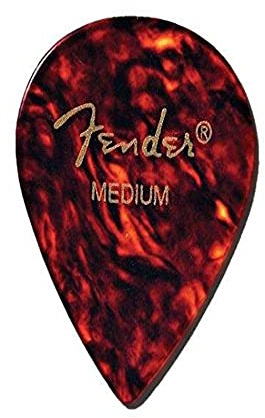 Fender Classic Celluloid Guitar Picks 551 Shape, Guitar Accessories, Tortoise Shell, Heavy, 12-Pack