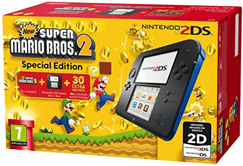 Console Nintendo 2DS - black/blue + New Super Mario Bros 2 [import anglais]