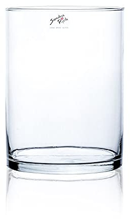 6 Zylinder Glasvasen H. 20cm D. 15cm Dekoglas CYLI Sandra Rich