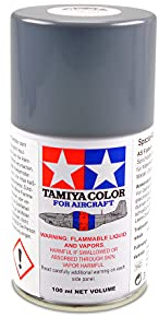Tamiya 86527 AS-27 Gunshipgrau 2 matt 100ml - Sprühfarbe für Plastikmodellbau, speziell für Flugzeugmodelle, Modellbau und Bastelzubehör