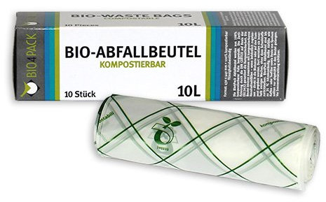 10 L Abfallbeutel 10er Pack/Müllbeutel/Mülltüte/Biobeutel/Kompostbeutel / Bio4Pack