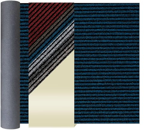 Primaflor Schmutzfangläufer Magnum | 100x150 cm | Blau | Meterware | 10,5 mm Höhe, Sauberlauf-Meterware mit Gel-Rücken, Zuschneidbare und robuster Schmutzfangmatte für Flur und Eingang