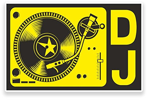 2 x DJ Vinyl Aufkleber Aufkleber Laptop Auto Reise Gepäck Label Tag # 9321 - 10cm/100mm Wide