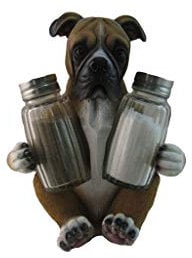 DWK Animal Holder with Salt And Pepper Shaker Set (3 Piece) | Kitchen Décor and Accessories | Salt and Pepper Shakers | Home Décor | Home Decorations… (Boxer Dog)