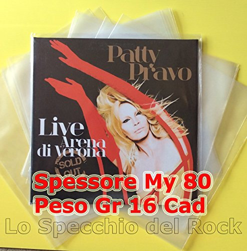 50 BUSTE POLIETILENE X VINILE 33 GIRI - LP - DLP - SPES MY 80