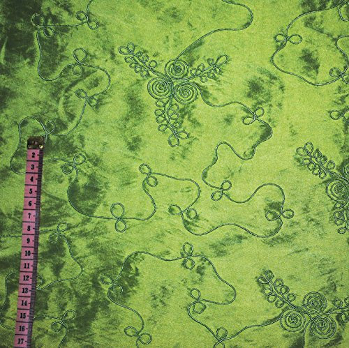 alles-meine.de GmbH 1 m * 1,5 m - Haute Couture - Stoff - TAFT - Blumen & Blüten - apfelgrün - Ihre Wunschlänge/Stoffe - Meterware - Kleiderstoff/Dekostoff - hochwertiger..