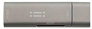 aiino - 4 in 1 USB-C + SD/TF Card Reader + USB 3.0 I Lettore Scheda di Memoria Universale I Trasferimento Dati I Compatto E Veloce - Finiture Grigie
