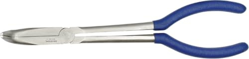 SW-Stahl 40710L-3 Spitzbackenzange - 90° Gebogen - 310 mm Spitzzange | Extra lange Telefonzange aus Chrom-Vanadium, ideal für KFZ-Reparatur und Werkstattbedarf in schwer zugänglichen Bereichen