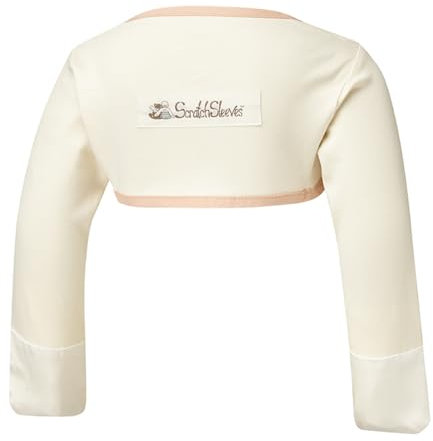 ScratchSleeves | Stay-on Scratch Mitts for Itchy Toddlers | Cream/Cappuccino | 21-24m
