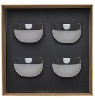 Guy Degrenne 210757 - Oslo Coffret 4 Coupelles Bols Sables Verre - Transparent - 30 cl