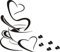 Wandtattoo wandaufkleber Aufkleber Wandsticker wall sticker Wohnzimmer Schlafzimmer Kinderzimmer Kueche Schriftzug CAFE COFFEE KAFFEE 30 Farben zur Wahl cafe05 (010 weiss, Size 5:ca.30x42cm)