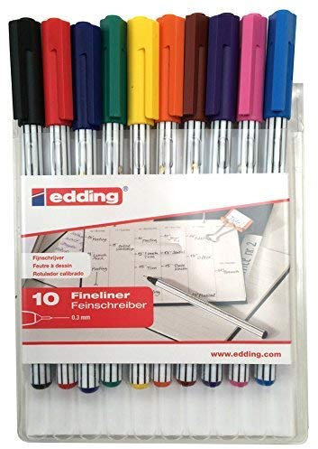 EDDING 89 Fineliner Zeichenstift, sortiert, 10 Stück