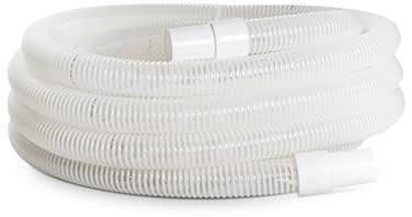 FITT EVAPOOL 38mm 12 m - Manguera de Espiral, Flotante para Limpieza de la Piscina, con Manguitos, Blanca