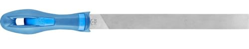 PFERD TOOLS Mühlsägefeile (1212 r), 250mm, rechteckige, flachstumpfe Feile, zwei runde Kanten und Einhieb H2 auf vier Seiten, inkl. Ergonomie-Feilenheft, 11271258 – Universell zum Schärfen geeignet
