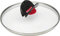 BALLARINI 1006405 Click & Cook Glasdeckel 28 cm 814F02.28 aus Glas mit einklappbaren Griffen Made in Italy, Grau
