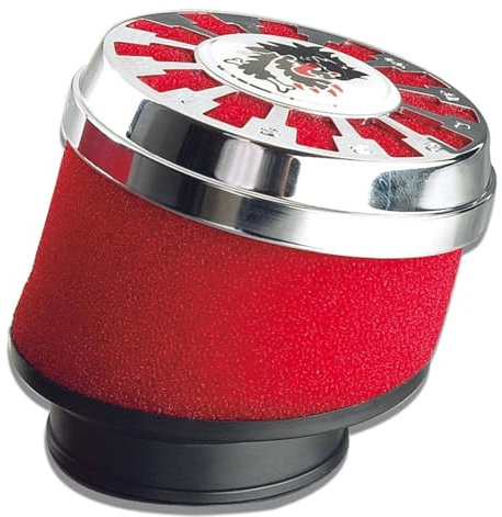 Filtro aria Malossi Red Filter E13, Collegamento 32 – 38 mm di lunghezza ad angolo di 25 °