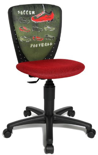 Topstar Nic 70570JD0 Soccer Drehstuhl, schwarz/rot, 39D x 43W x 94H cm
