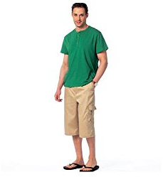 Mccall's Pattern MC6973 XM Sizes Small 34 - 36/ Medium 38 - 40/ Large 42 - 44 Mens Tank Tops T-Shirts and Shorts, White