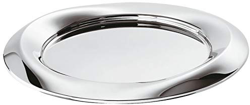 Bandeja Redonda Twist Inox Argentato