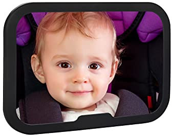Altabebe (AL1104) 360° Baby Autospiegel - 100% Bruchsicherer Rücksitzspiegel - Baby Erstausstattung & Auto-Zubehör - Anpassbar - Geeignet für alle Kopfstützen