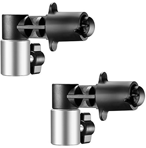 NEEWER 2er Pack Reflektorhalter Hintergrund Klemme, Robuste Aluminiumlegierung Fotografie Reflektor Scheibe halten Positionierung Klemme Mount Adapter für Lichtstativ mit 5/8 Zoll Stud, RF-NA-2