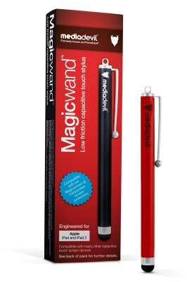 MediaDevil Magicwand (Regular edition) stilo touch screen capacitiva (versione Rossa) for Apple iPad 1, 2, 3 & 4 / iPhone 4, 4S, 5, 5C & 5S / Samsung Galaxy range / Google Nexus range / ASUS / HTC / Nokia / BlackBerry / Microsoft, Tablets, Smartphones (vedi lista compatibilita)