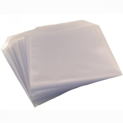 Four Square Media 200 CD DVD DISC CLEAR COVER CASES PLASTIC 120 MICRON SLEEVE WALLET - 2 x 100 pack