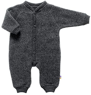 Wollvlies Kinder Overall l-Holzkohle -3-9m