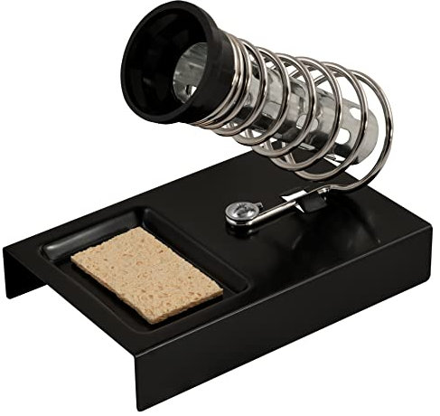 McPower Soporte para Soldador, plástico y Metal, Negro, 90 x 140 x 50 mm