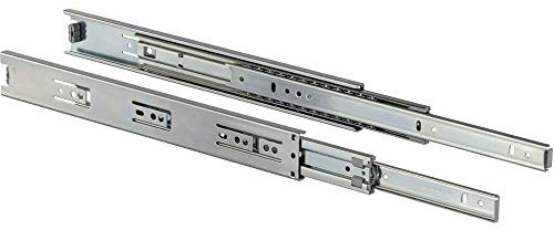Gedotec Rail Télescopique Coulissant Tiroir - Support de Guidage PROFI en Acier avec Roulement à Bille pour Tiroir, Meuble Ordinateur, Tablette Clavier, Cuisine, Plateau - 30 kg - 400 mm - 1 Paire