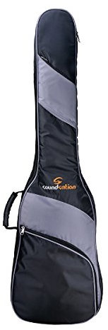 Soundsation PGB-10 EB - Custodia per basso elettrico, 123 x 36 x 9 cm, colore: Nero/Grigio