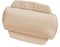 Spirella Badewannenkissen Alaska Beige mit 8 Saugnäpfen antibakteriell, rutschhemmend 23 x 32 cm waschbar, Made in Germany