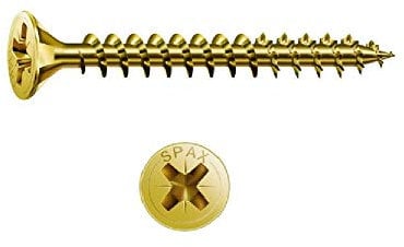 Spax Yellox Coated Wood Screws (Box Of 200) (4 x 16mm) (Yellow)