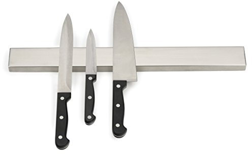 RSVP International Magnetic Knife Tool Bar Multi-Use Wall Mounted, 18, Satin Finish Stainless Steel