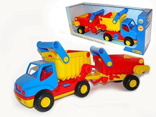 WADER ConsTruck Muldenkipper mit Kippanhänger Kipper Lastwagen LKW