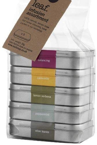 Tea gift: 5 herbal infusion tin assortment